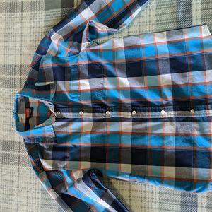 Wrangler long sleeve plaid button down boys xl shirt